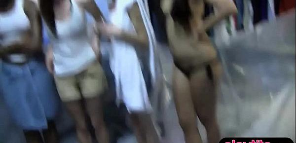  College coed chicks duct tape party leads to an orgy